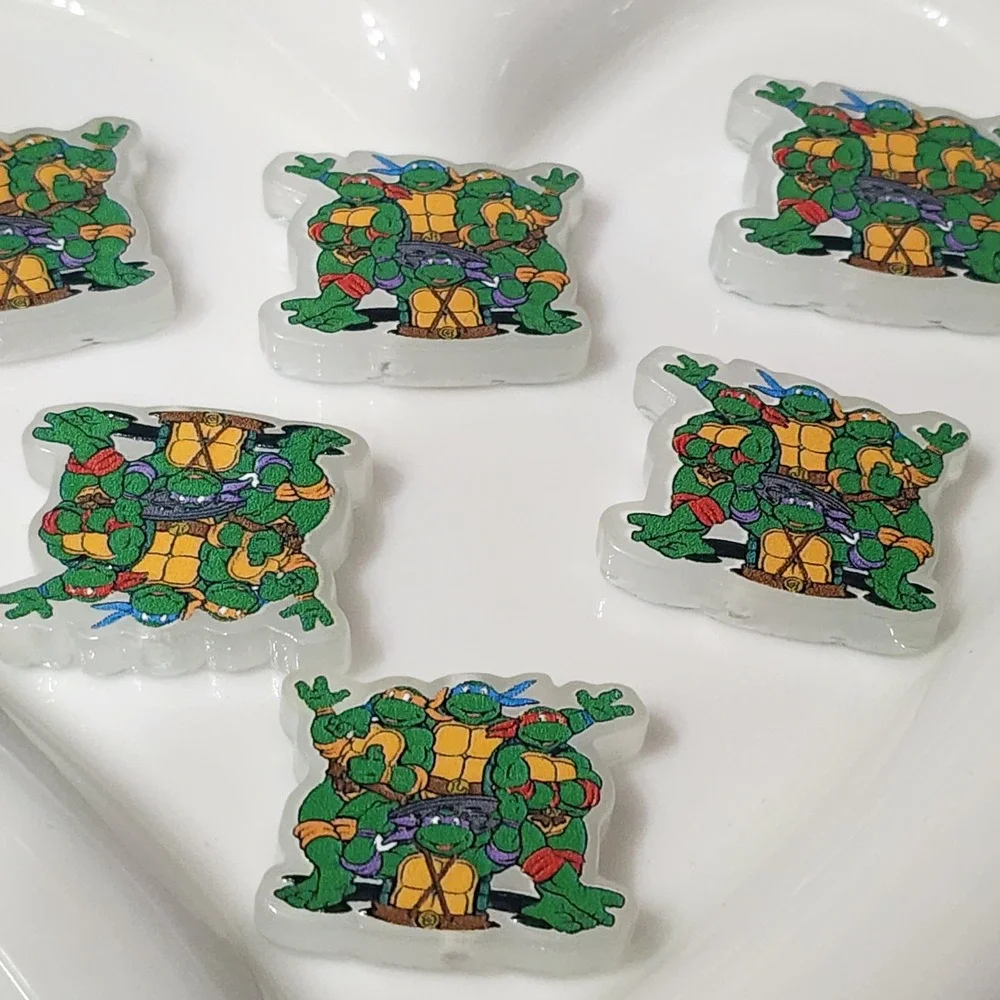 Turtle Beads 2 Pcs Focal Beads Acrylic Beaded Pen Jewelry Making Charms Crafts
